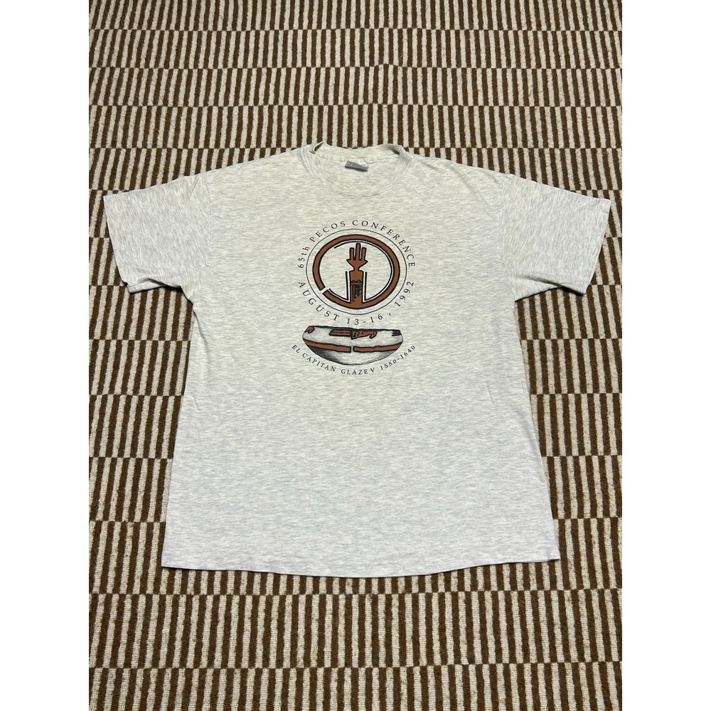Vintage 1992 PECOS Conference Native American Pottery T Shirt Mens Large USA
